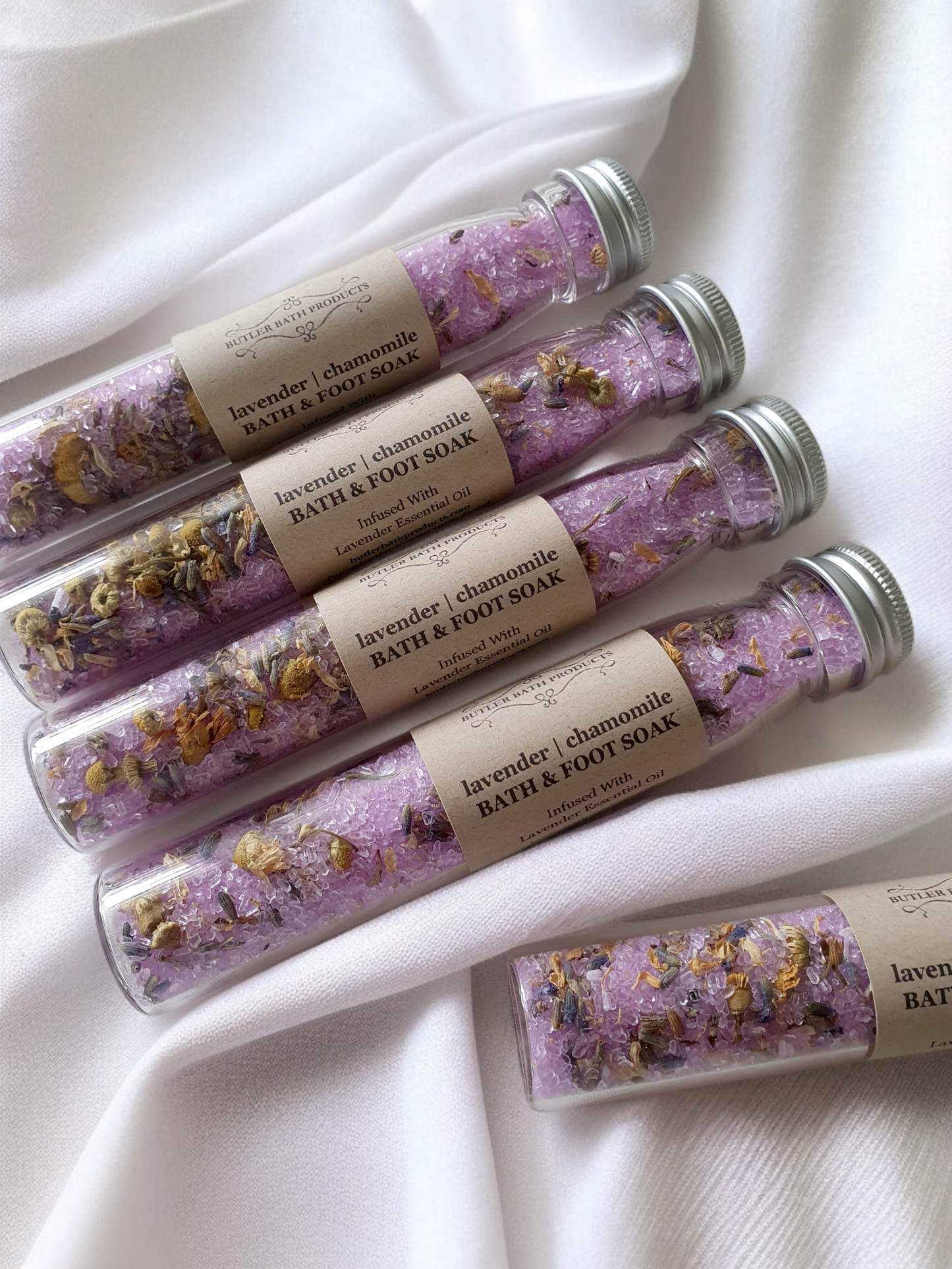 Bath salt soak test tubes