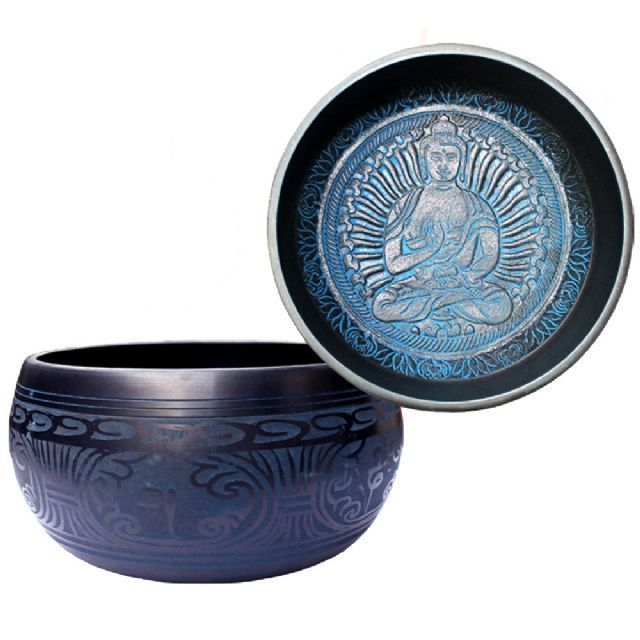 Singing Bowl // Blue Buddha Blessing // 14cm