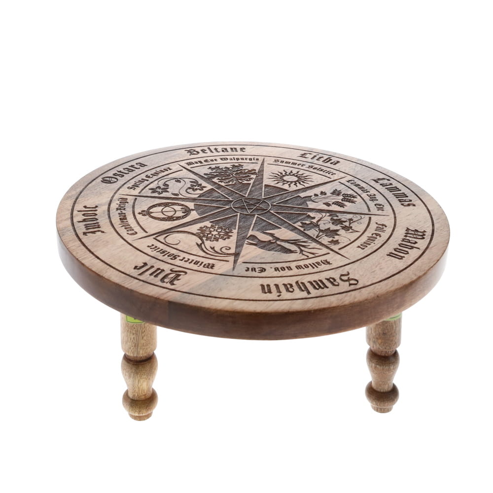 Altar Table // Round Pagan Seasons Calendar // 30cm x 10cm