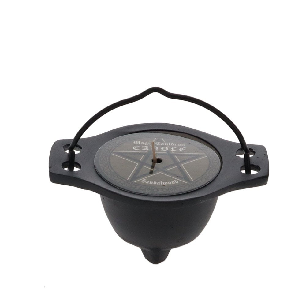 Candle // Sandalwood Black Cauldron // 10cm x 5cm x 7cm
