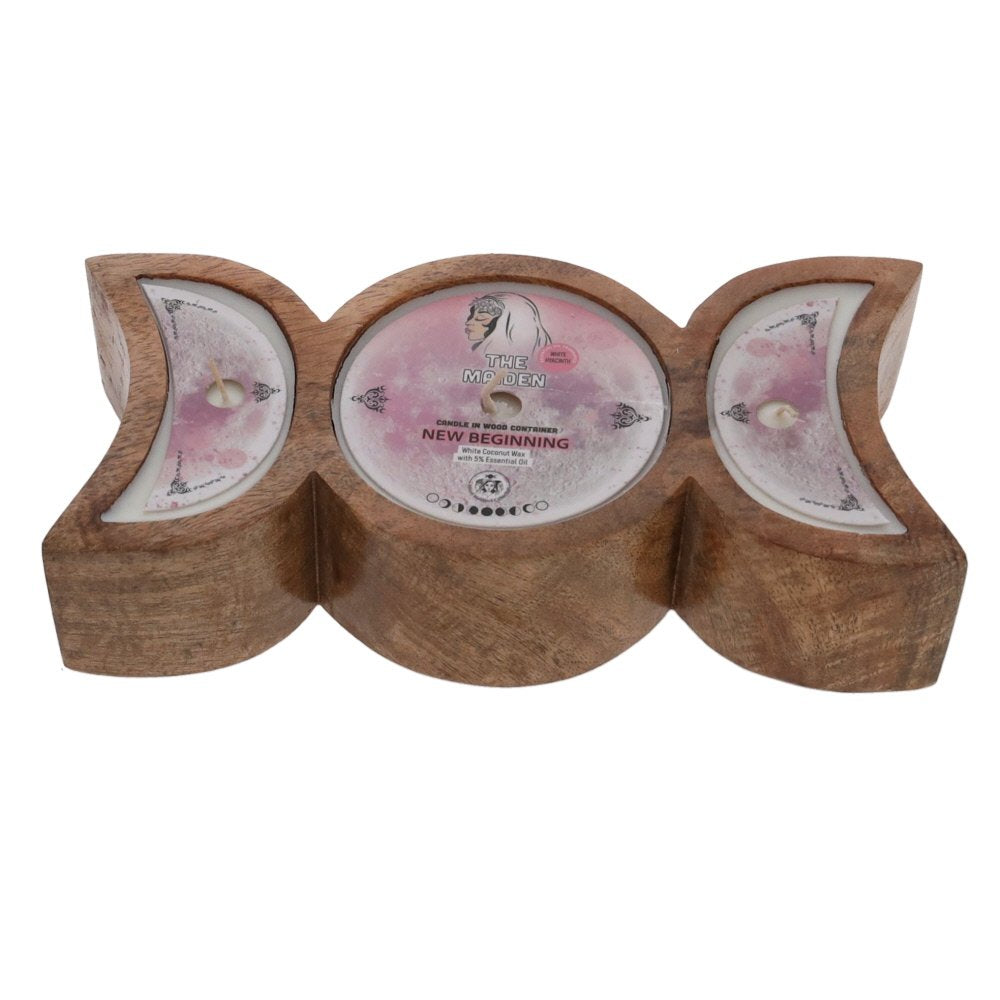 Candle // The Maiden Triple Moon Hyacinth Candle // 22cmx10cm