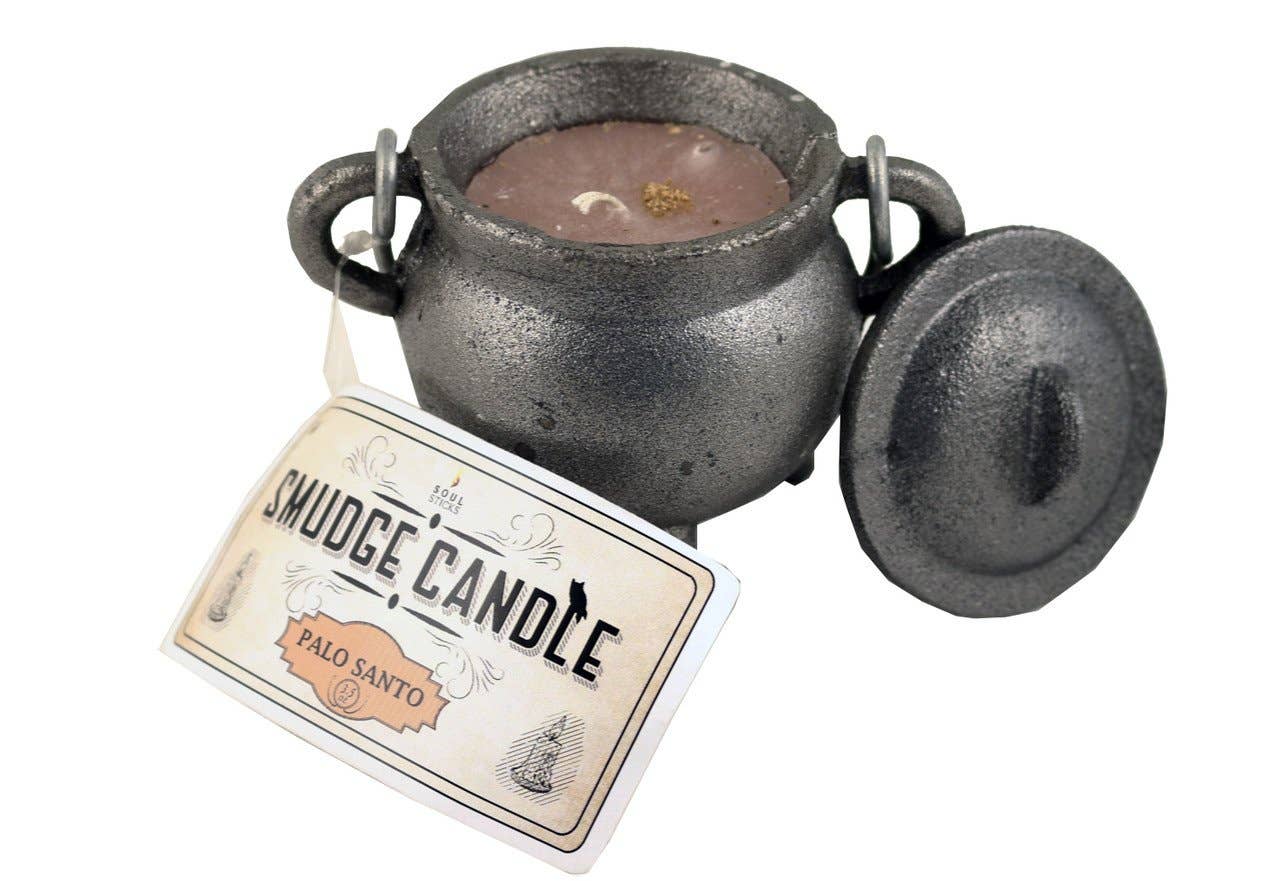Smudge Candle // Cast Iron Cauldron Palo Santo