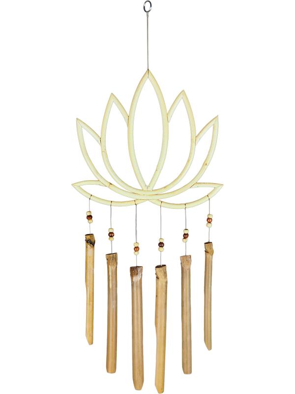 Wind Chime // Lotus Flower with Bamboo // 72cm