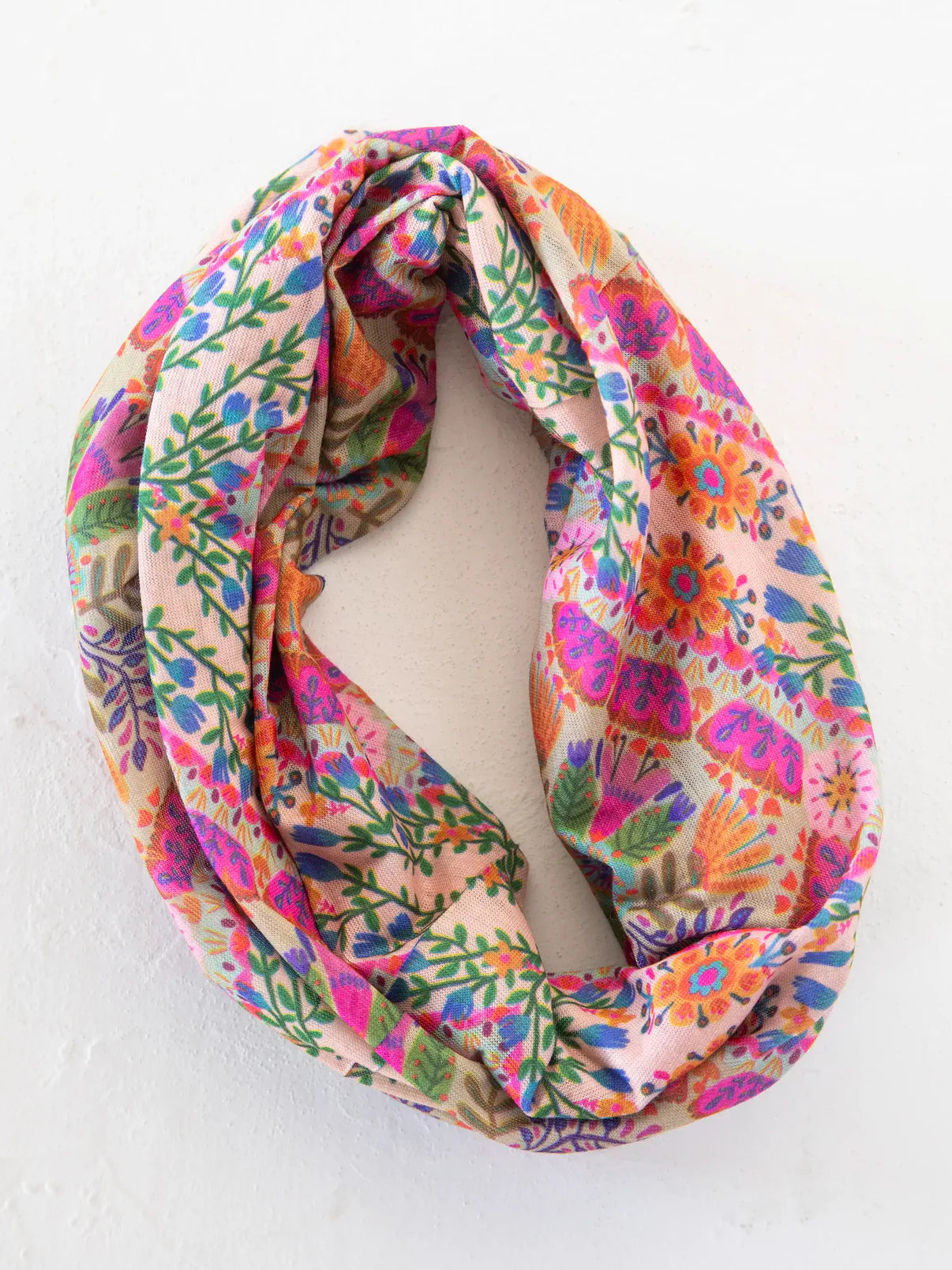 Full Boho Bandeau® Headband // Pink Floral Diamonds