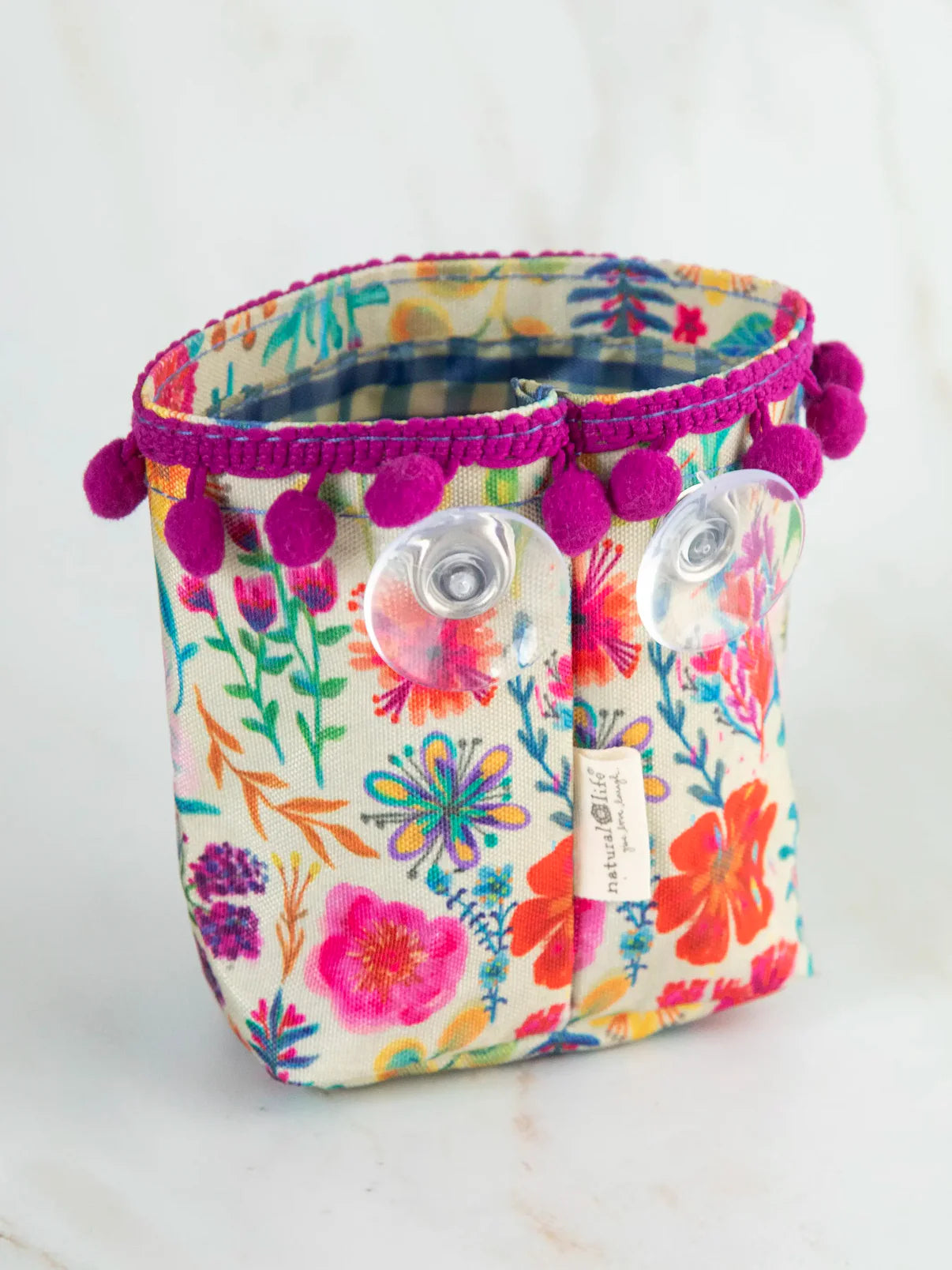 Suction Mounted Toothbrush Holder // Rainbow Garden Cream