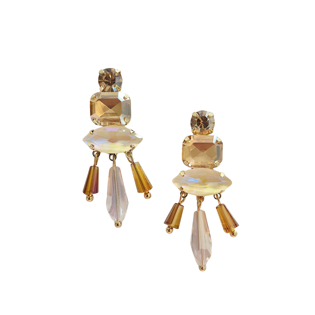 Earring // Statement Gem // Brown
