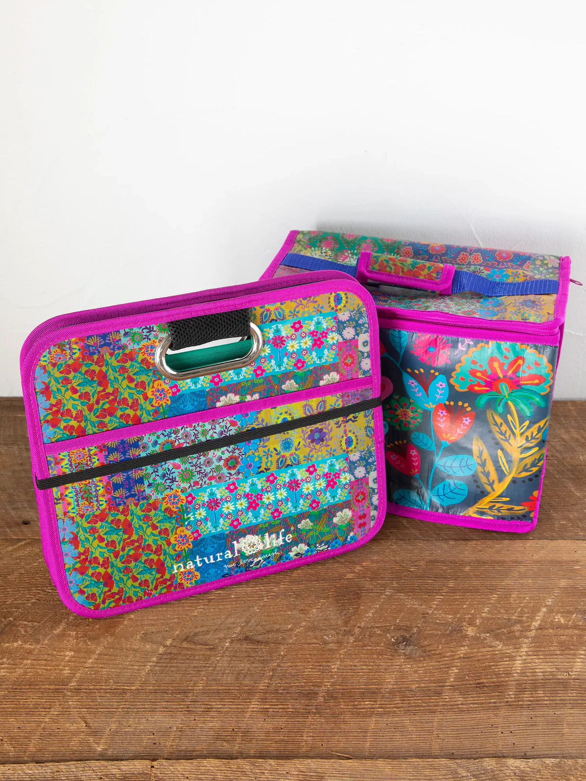 Car Trunk Organizer // Navy Folk Flower