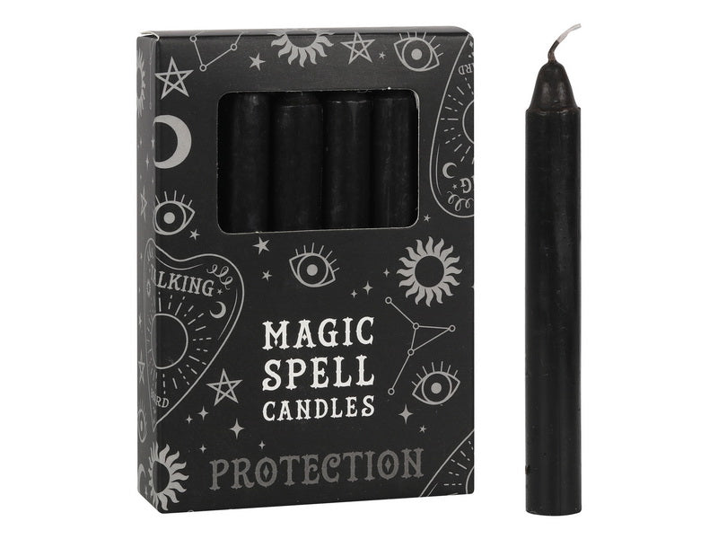 Spell Candle // Black Protection // 10cm