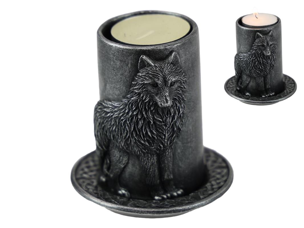 Candle Holder // Wolf With Plate