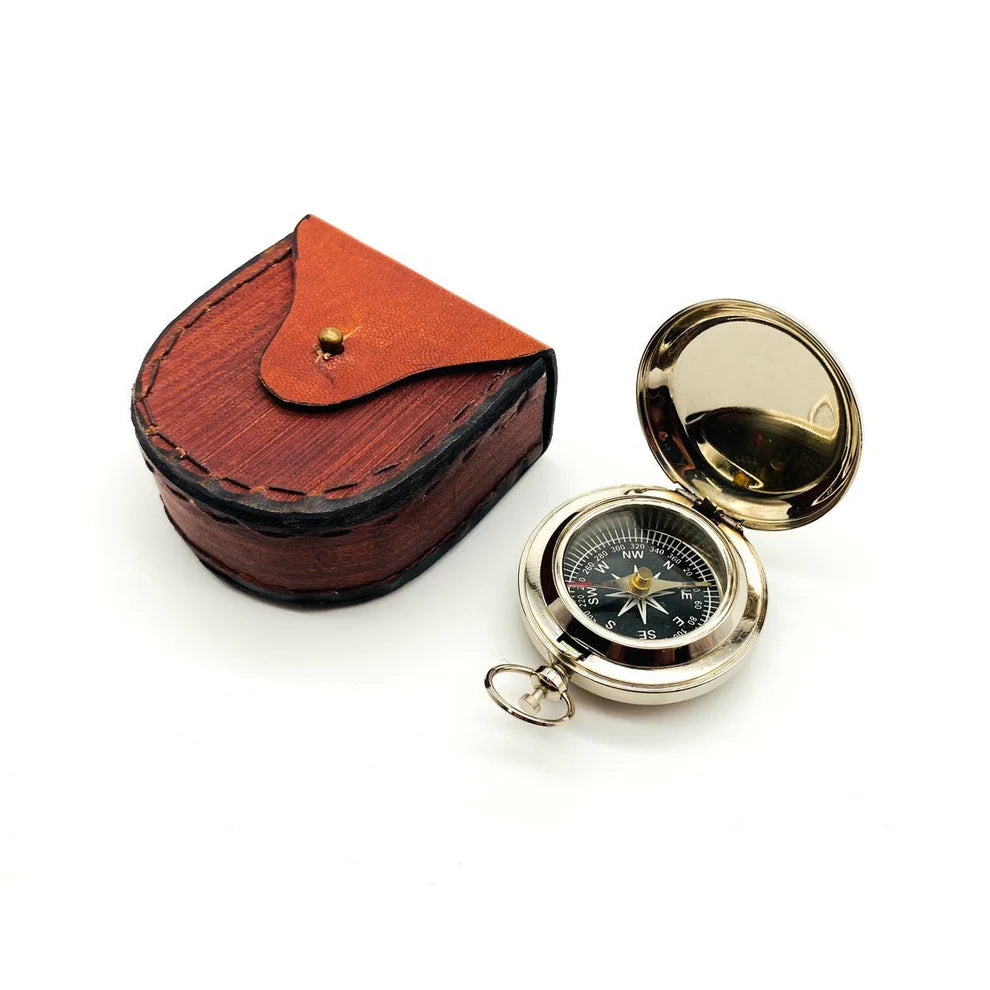 Compass // Flip/Push Button // Nickel