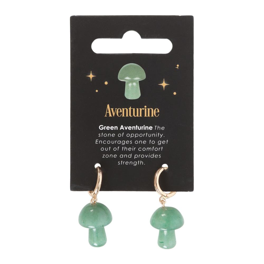 Earrings // Aventurine Mushrooms