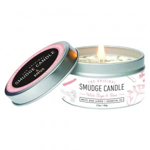 Candle // Smudge Travel Tin // White Sage & Rose Soy // 100gms