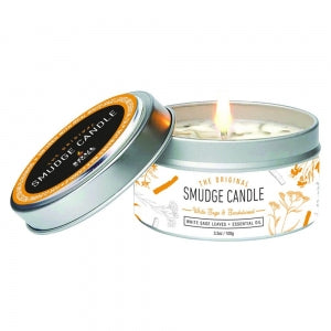 Candle // Smudge Travel Tin // White Sage & Sandalwood // 100gms