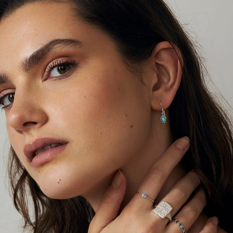 Earrings // Moon Song Azure Opal
