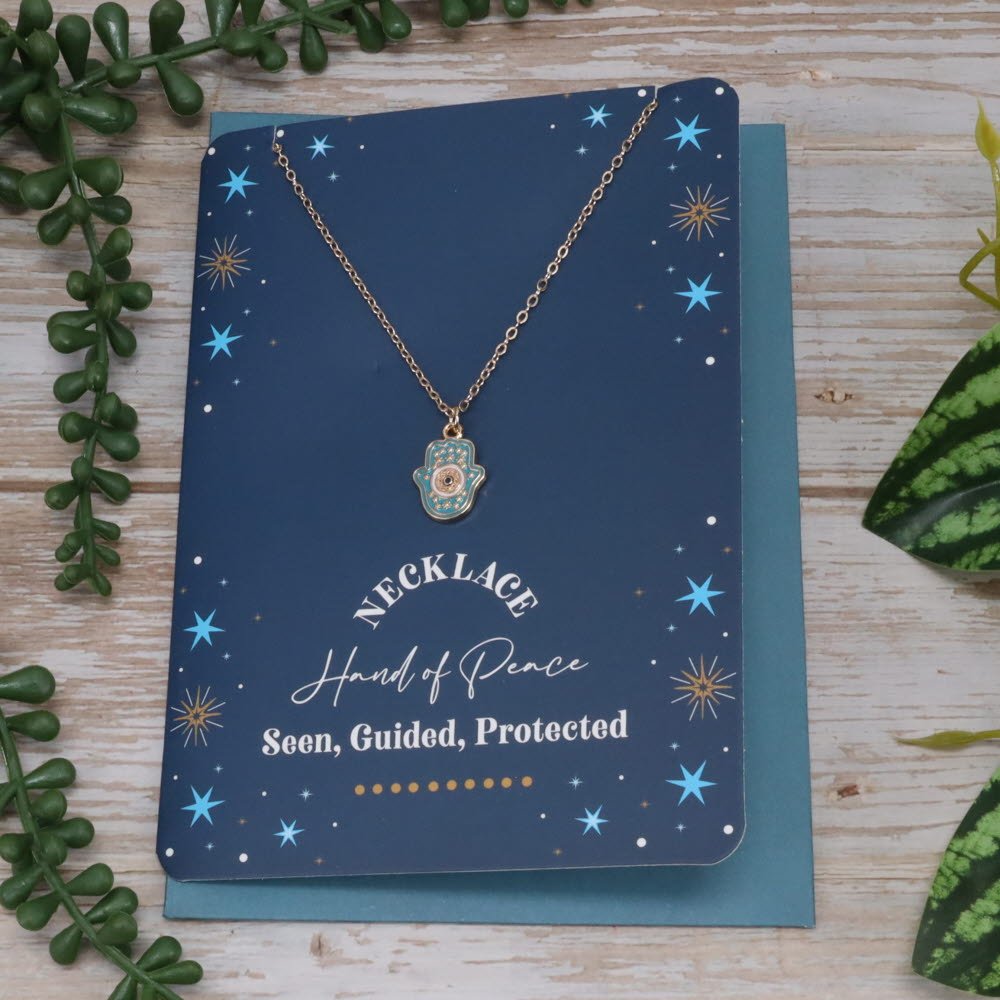 Necklace // Hand of Hamsa w/Greeting Card