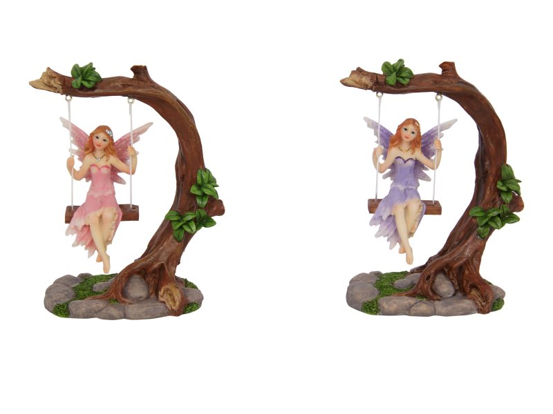 Faery // Fairy on Tree Swing // 2 Asstd // 14cm
