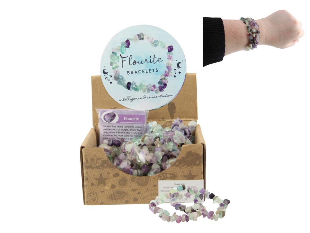 Chip Bracelet // Fluorite Gemstone "Intelligence"