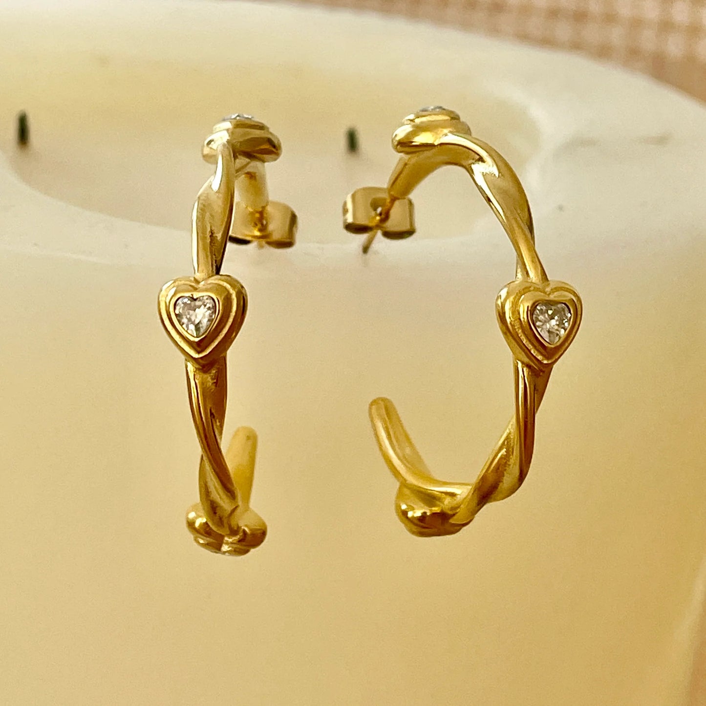 Sweetheart Hoop Earrings