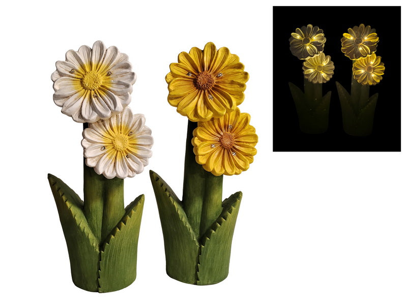 Solar Light // Garden Flower With 2 Assorted // 67cm