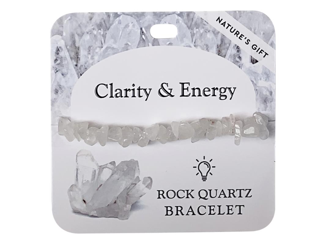 Crystal // Wellness Gemstone Bracelet // Rock Quartz