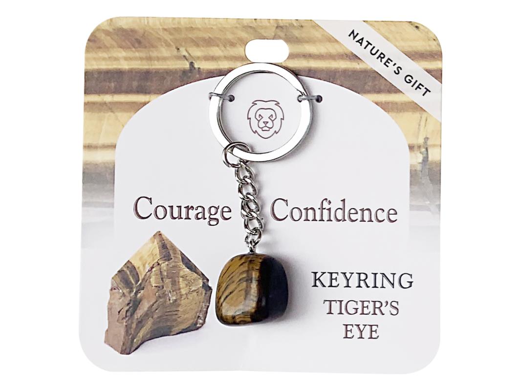 Crystal // Wellness Gemstone Keyring // Tiger Eye