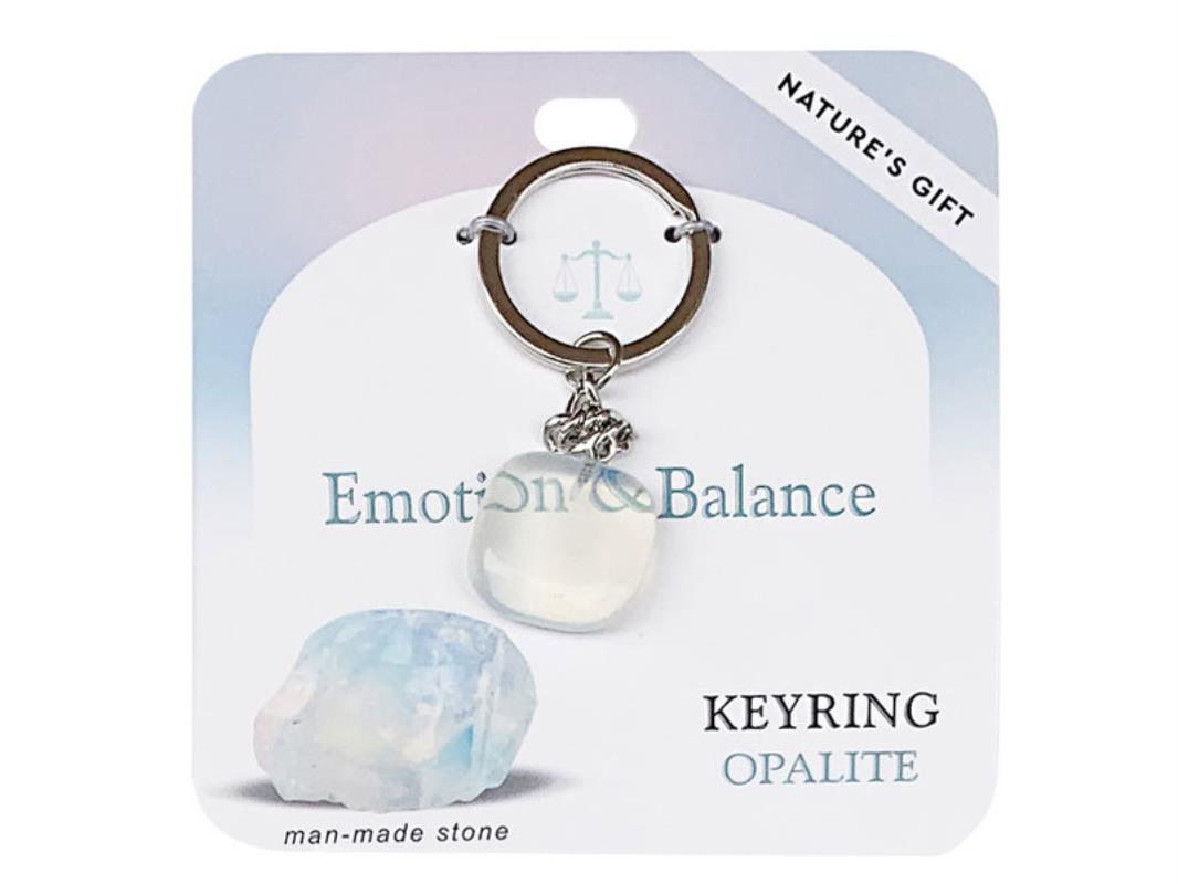 Crystal // Wellness Gemstone Keyring // Opalite