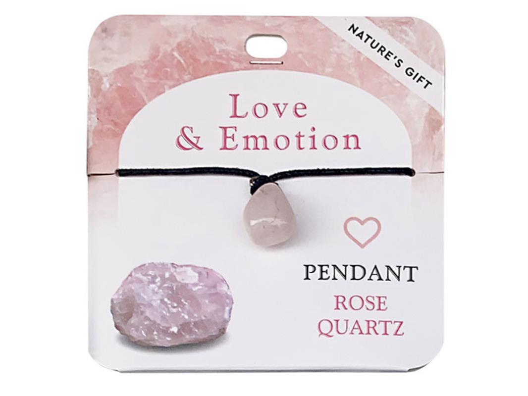 Crystal // Wellness Gemstone Pendant // Rose Quartz