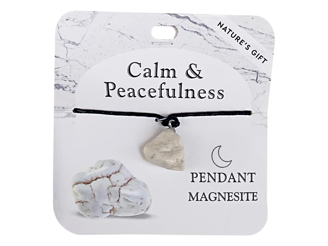 Crystal // Wellness Gemstone Pendant // Magnesite