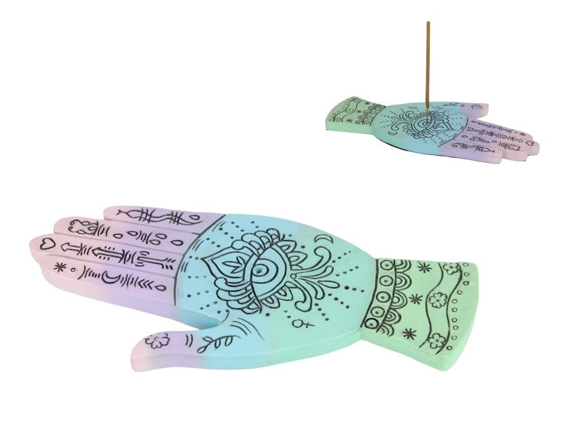 Incense Holder // Pastel Hamsa Hand // 20cm