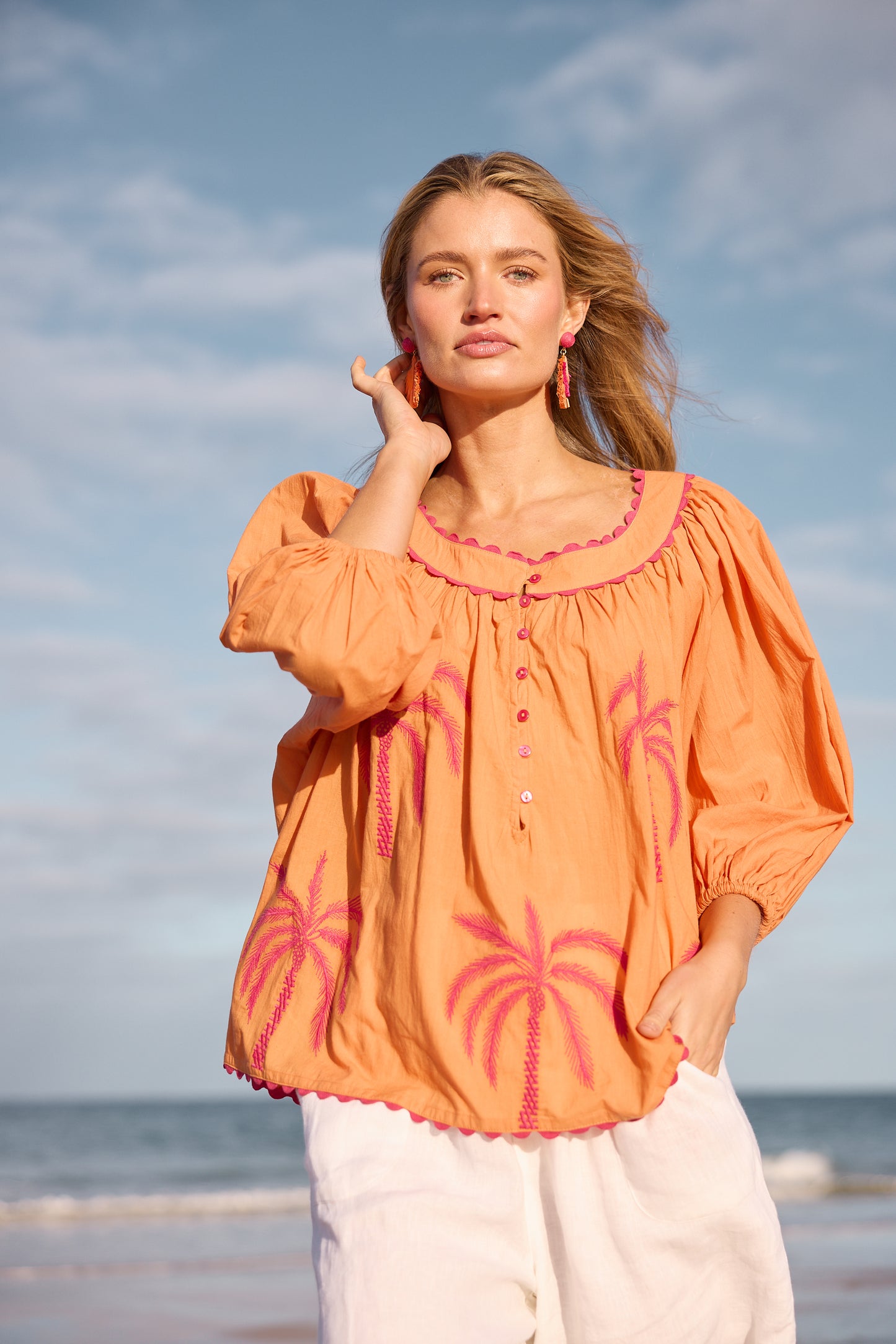 Jumeirah Top // Orange Palm