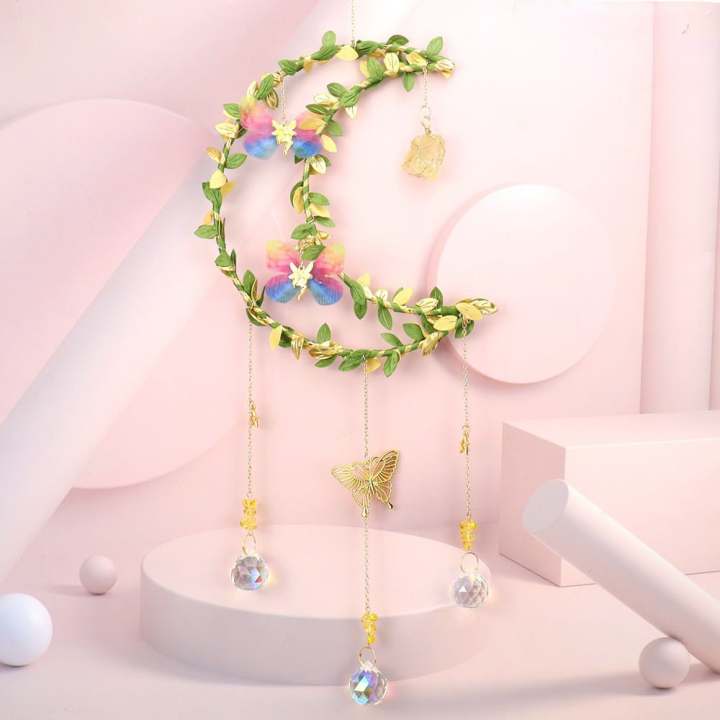 Hanging // Crystal Crescent Moon // Citrine