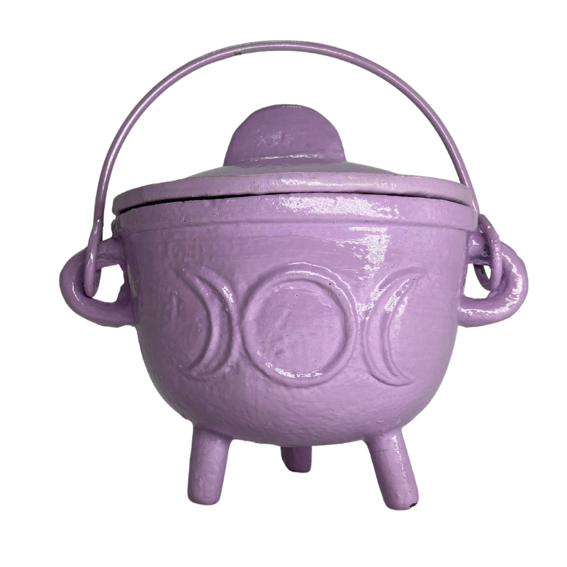 Cauldron // Triple Moon With Lid // Lavender // Medium