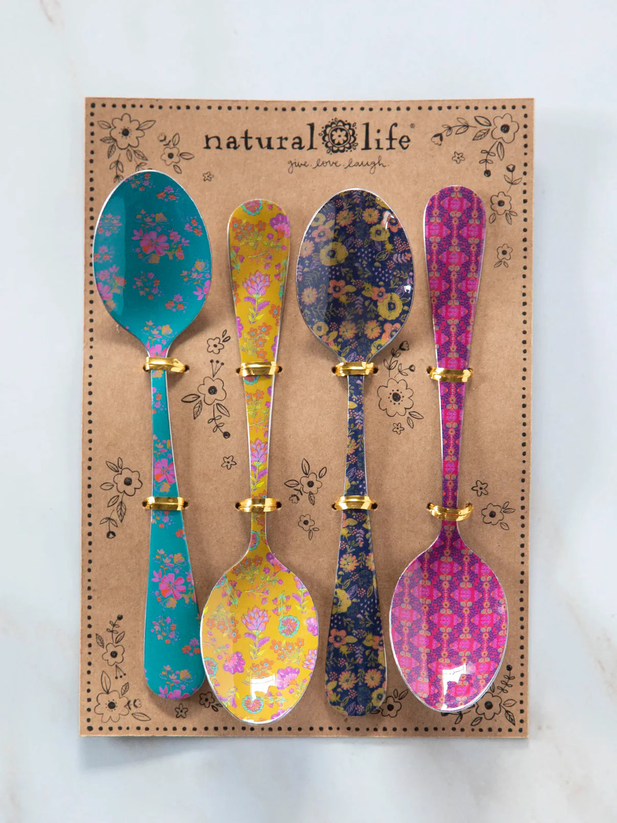 Ditsy Teaspoons // Set of 4 // Multicolored