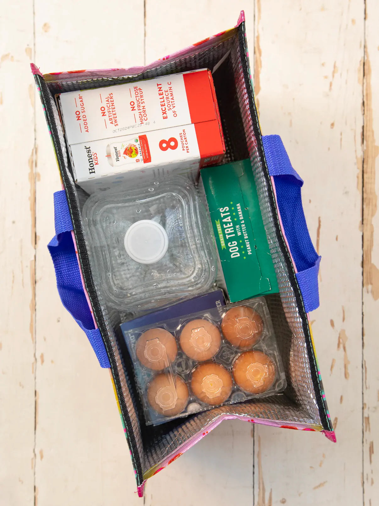 Insulated Cooler Tote // Neon Pink Floral