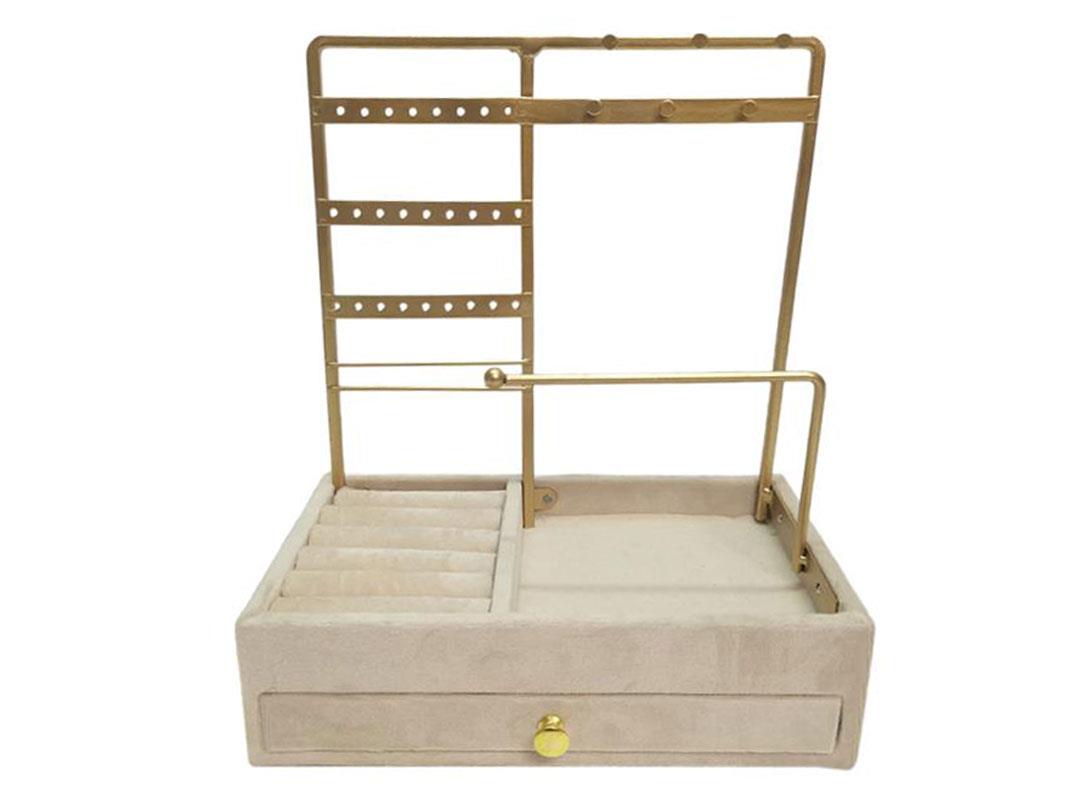 Jewellery Holder // White & Gold // 24cm