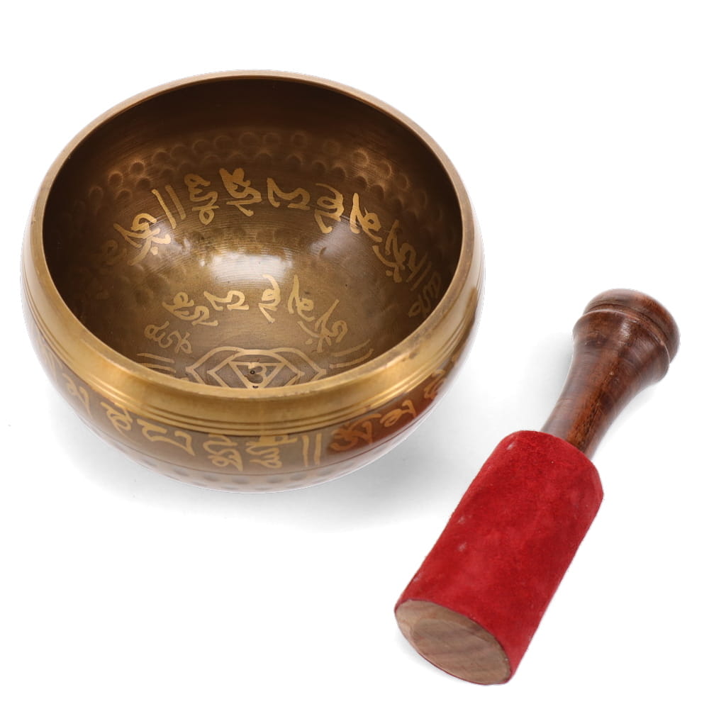 Singing Bowl // Mantra Etched Hammered // 10cm
