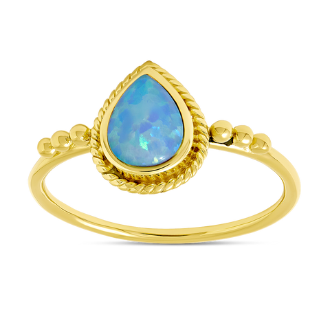 Ring // Rejoice Azure Opal // Gold