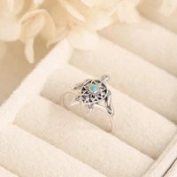 Ring // Enlightened Turquoise Spirit Turtle // Silver