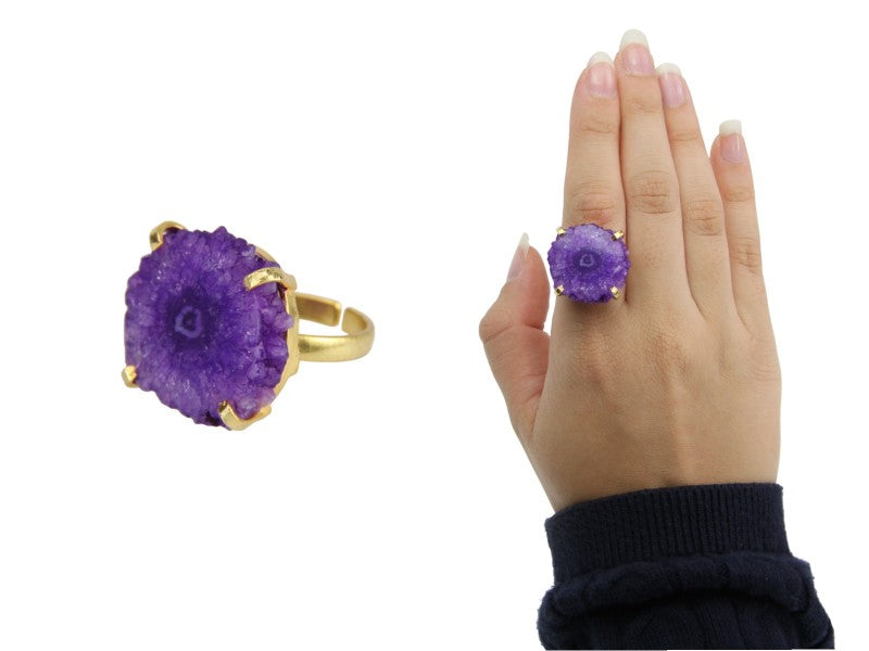 Ring // Purple Geode Adjustable