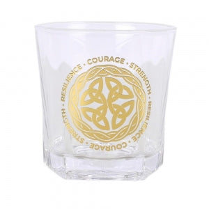 Celtic // Shield Knot Lowball Glass with Coaster