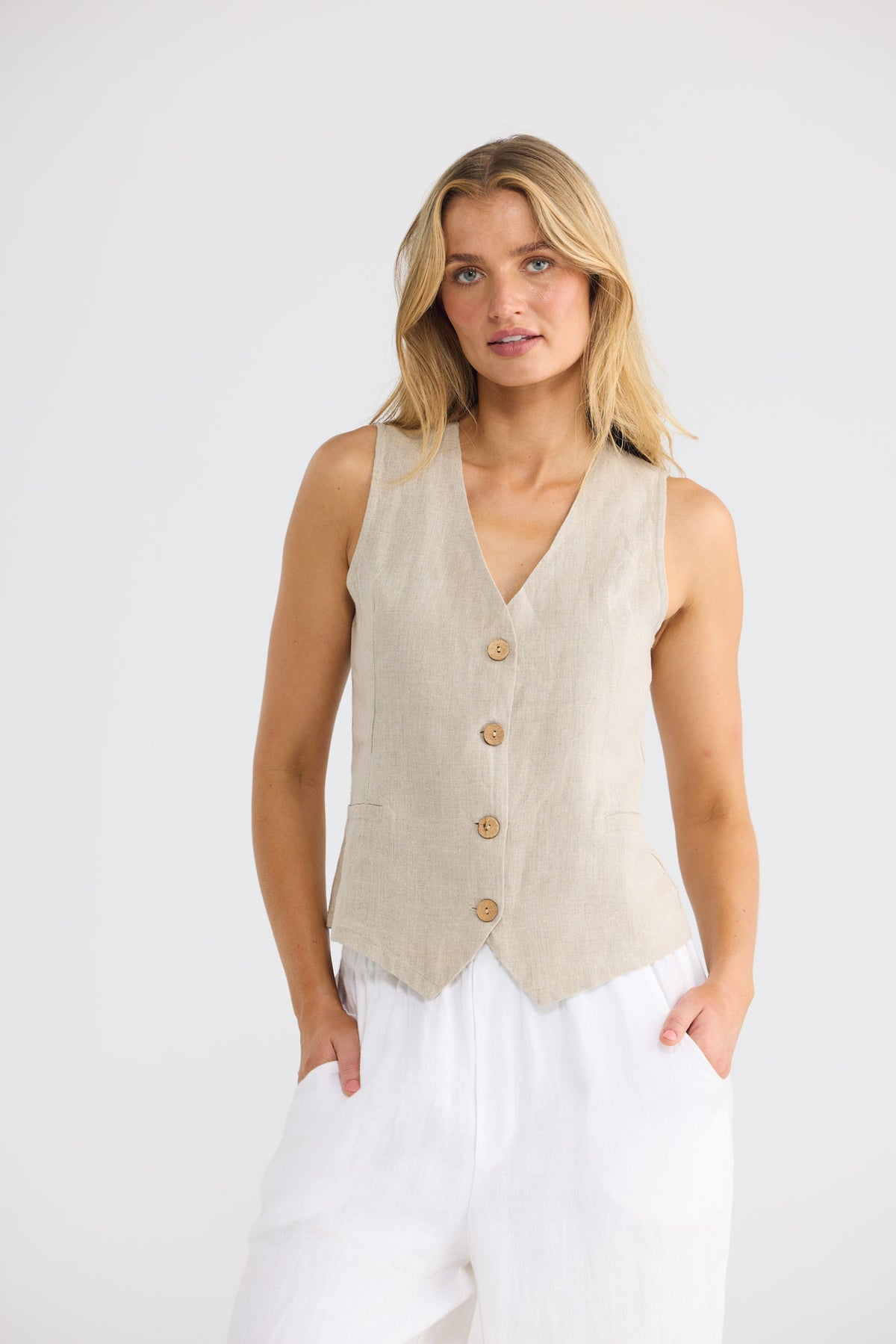 Britta Vest // Natural Linen