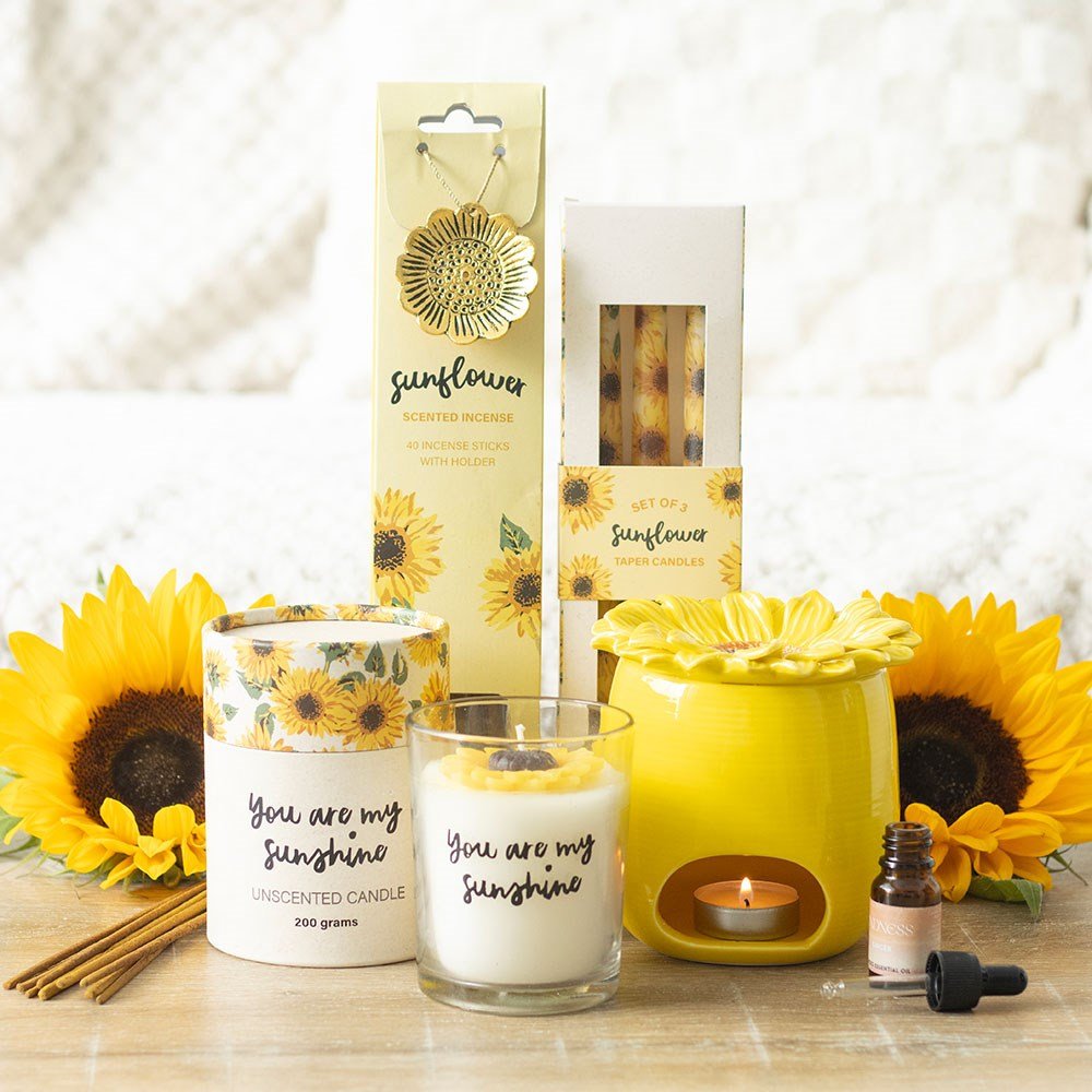 Candle // You Are My Sunshine with 3D Sunflower