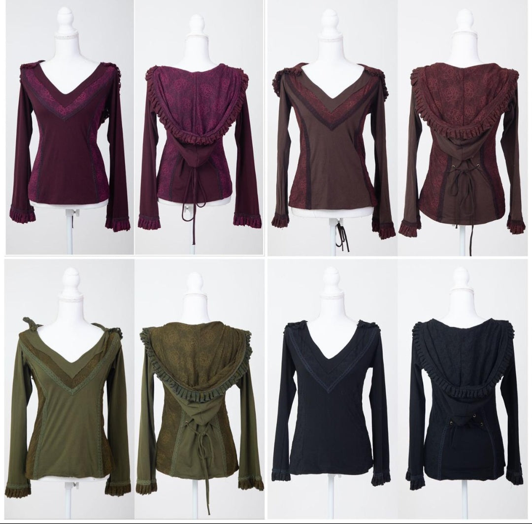 juno // medieval hooded top
