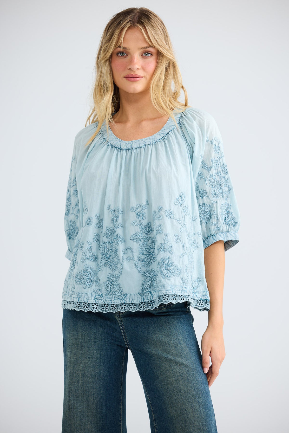 Thistle Top // Powder Blue