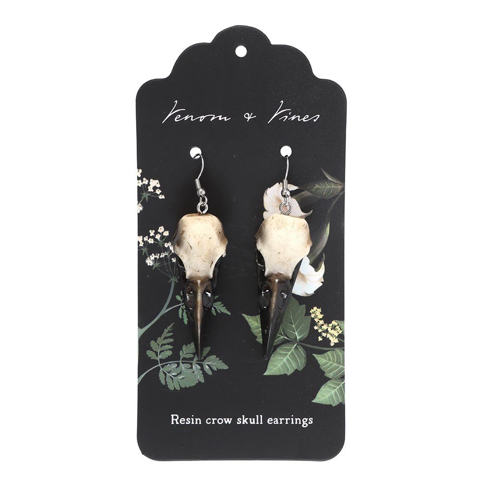 Earrings // Resin Crow Skull