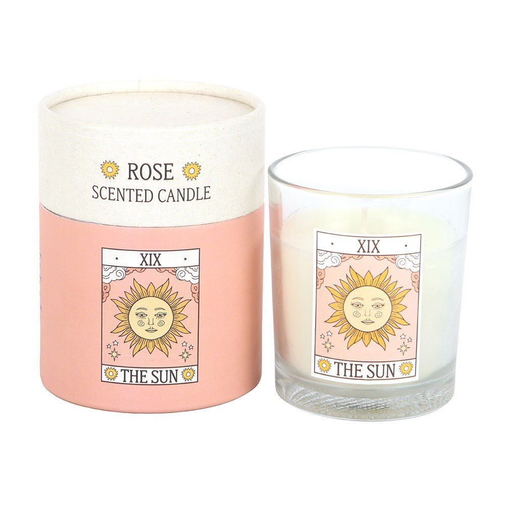 Candle // The Sun Vintage Tarot // Rose