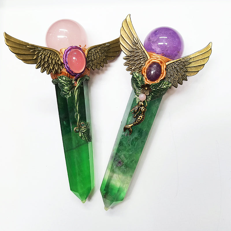 Crystal WInged Wand // Large // Assorted
