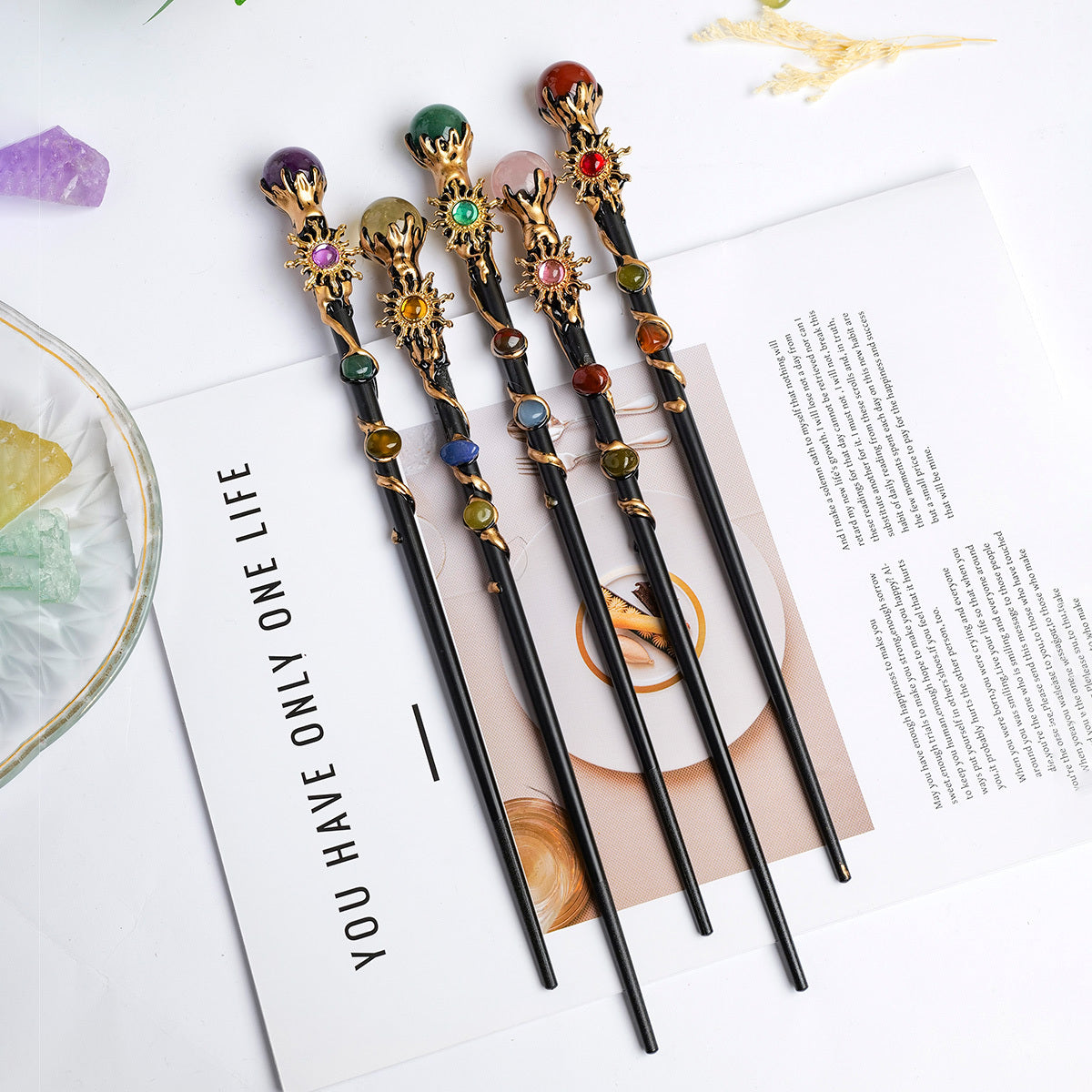 Crystal Wand // With Crystal Sphere // Assorted