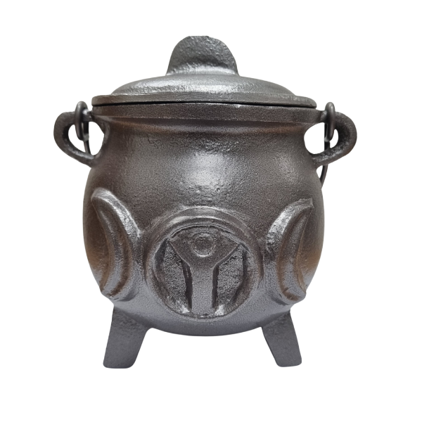 Cauldron // Goddess Moon With Lid // Silver // Medium