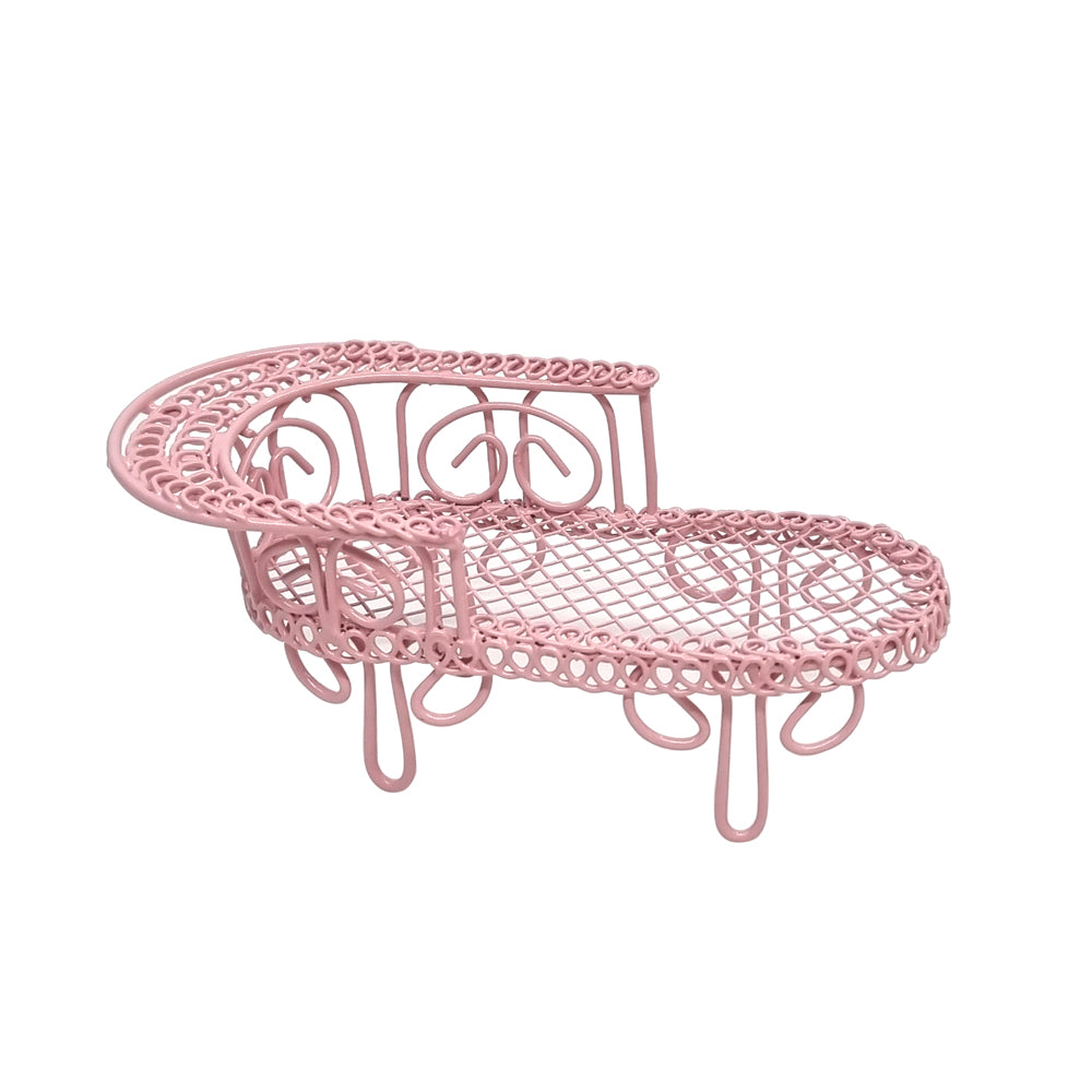 Metal Chaise Lounge // Pink